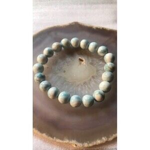 Larimar Beaded Stretch Bracelet